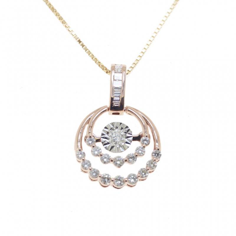 18kt yellow gold diamond pendant